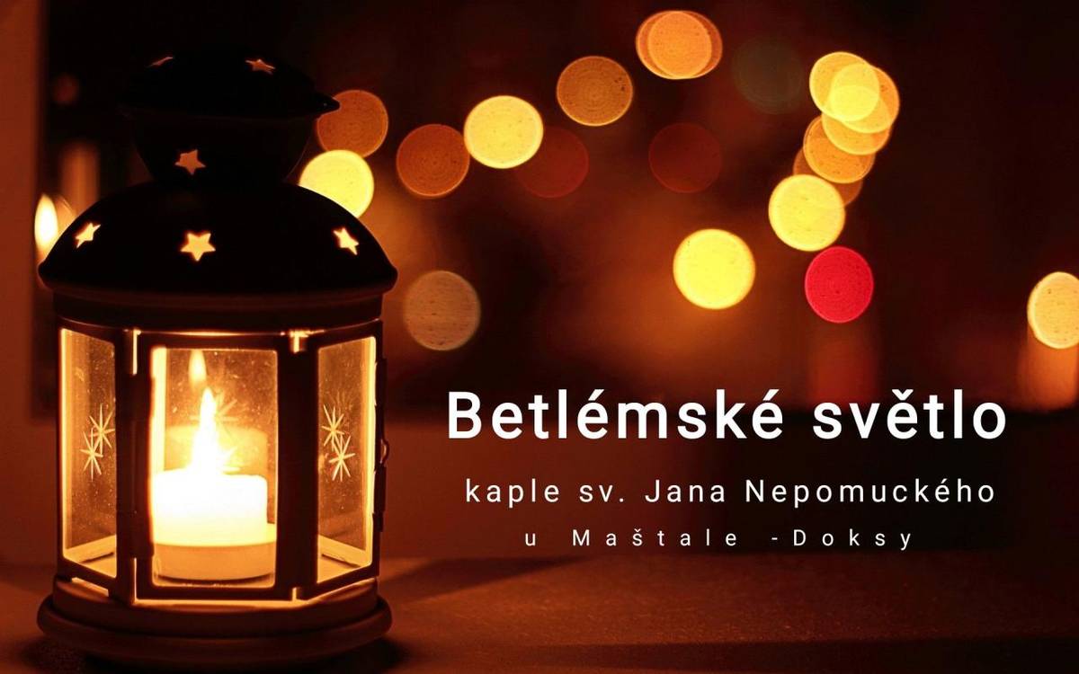 Přijďte si pro Betlémské světlo se svou svíčkou do kaple sv. Jana Nepomuckého (u Maštale)  Plamínek bude v naší kapličce hořet až do Štědrého večera.