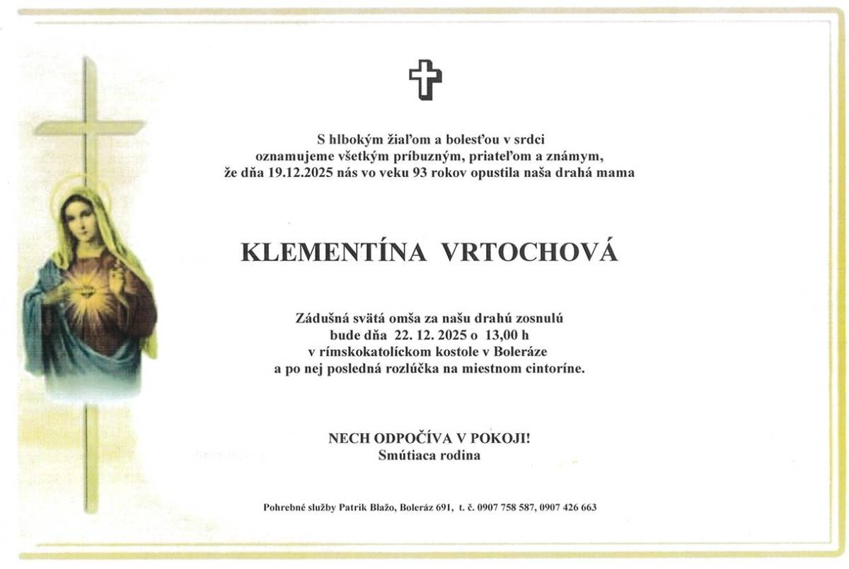 Smútočné oznámenie