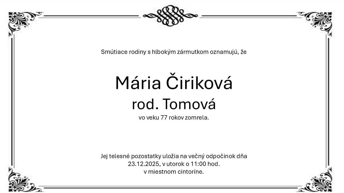 zverejnené so súhlasom rodiny