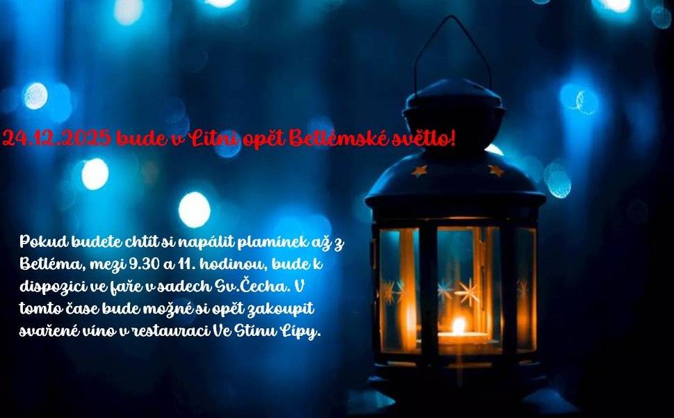 Přijďte si pro Betlémské světlo již dnes mezi 9.30. a 11.h (ve faře/muzeu naproti kostelu). Doveze nám ho tentokrát dokonce i Anděl 🙂🎄