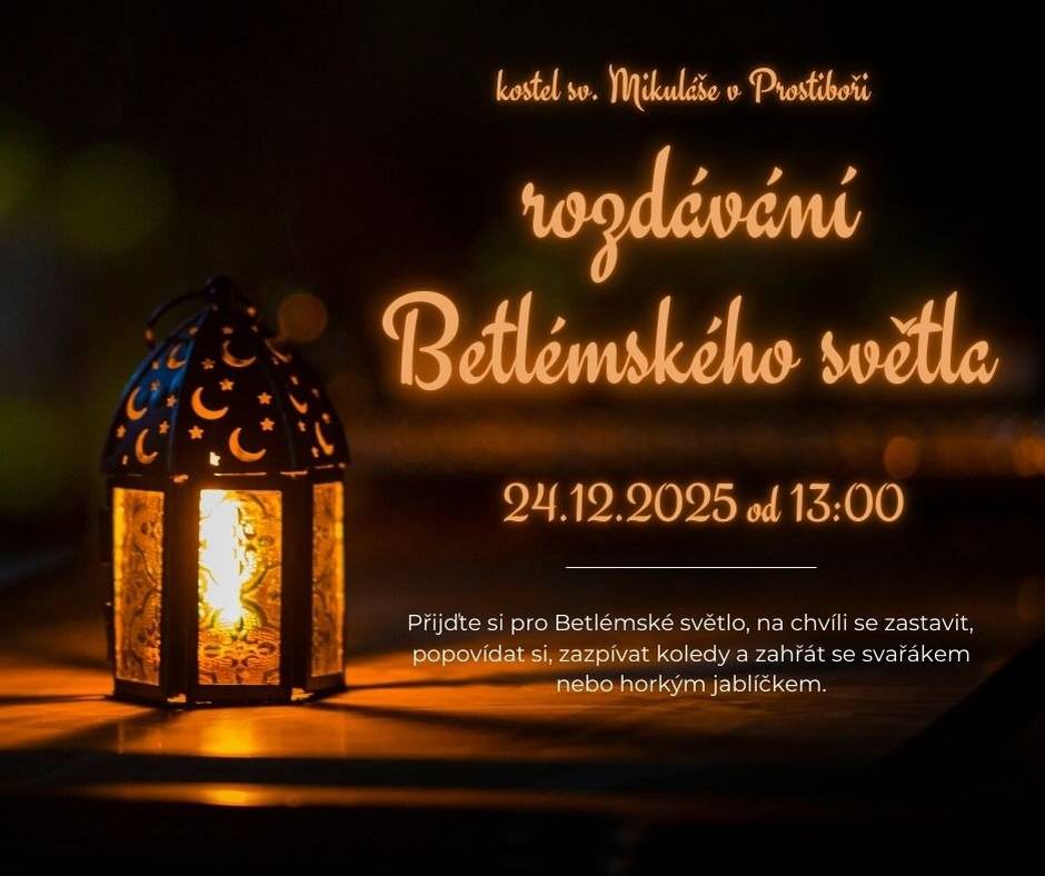 Přijďte si pro Betlémské světlo, na chvíli se zastavit v předvánočním shonu, popovídat si, poslechnout si koledy a zahřát se svařákem nebo horkým jablíčkem. Krátké, milé setkání před tím, než se všichni vydáme domů pokračovat v přípravách na štědrovečerní chvíle. Těšíme se na vás.