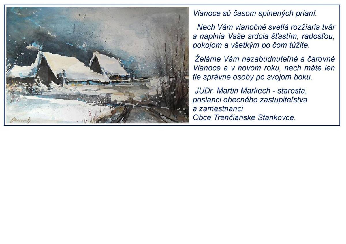 všetkým občanom obce Trenčianske Stankovce