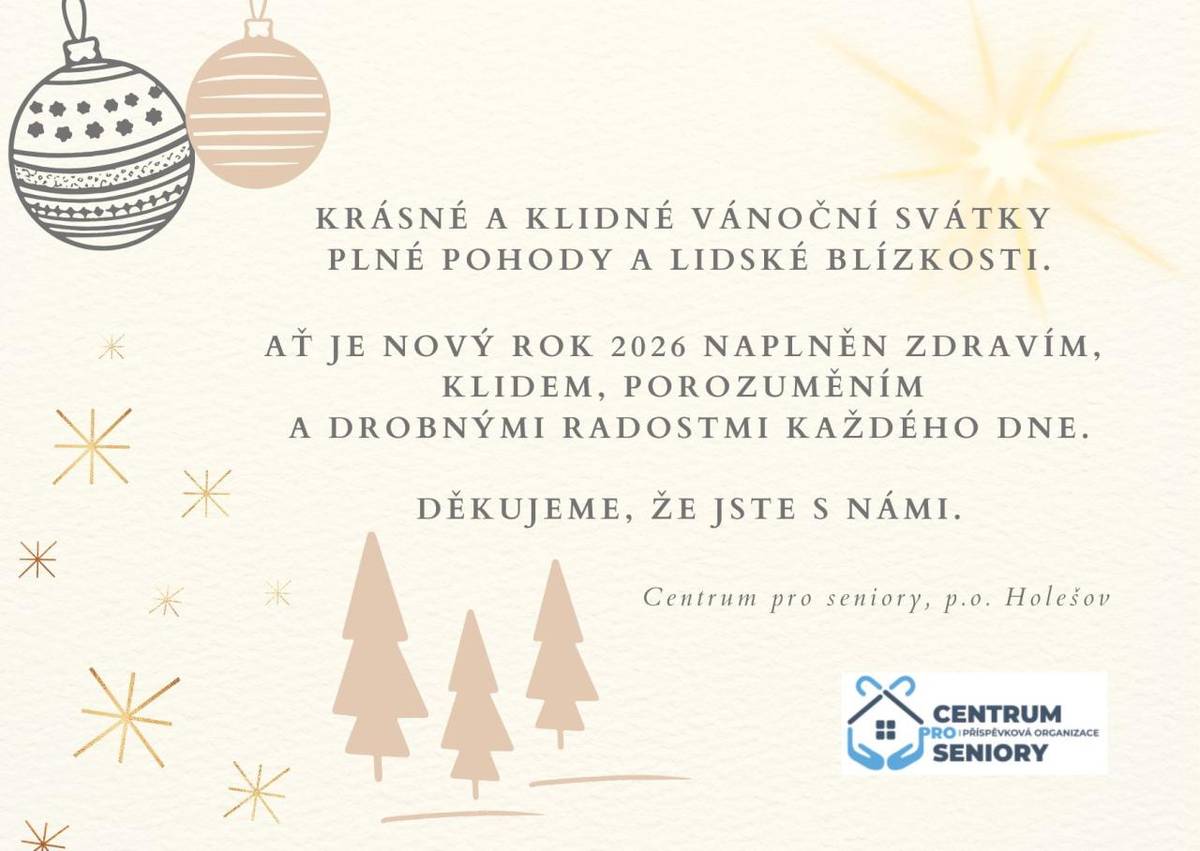 Rok 2025 se pomalu chýlí ke konci. Každý měsíc přinesl nové aktivity, společné okamžiky a drobné radosti, které nám připomínaly, proč je naše práce tak smysluplná.   Usilujeme o to, aby naše centrum bylo nejen místem péče, ale také místem klidu, domova a lidské blízkosti.