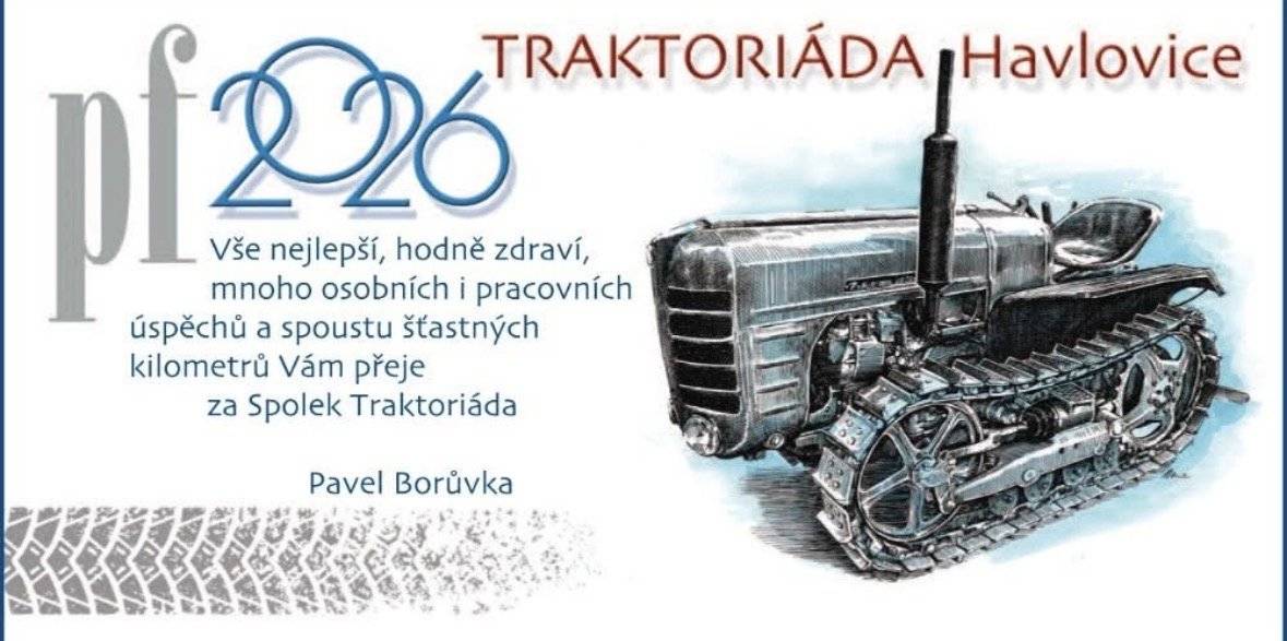 Hodně zdraví, pohody a úspěšných jízd v novém roce přeje spolek Traktoriáda. PF 2026. 🥳🚜