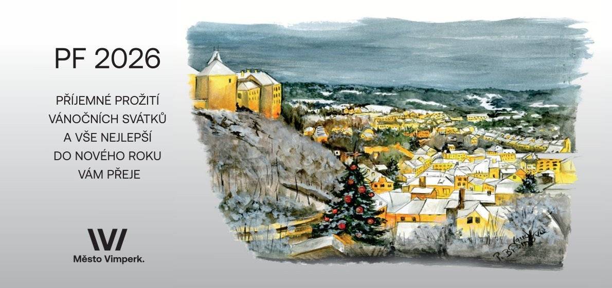 Město Vimperk přeje všem příjemné prožití vánočních svátků a šťastný vstup do nového roku 2026.
