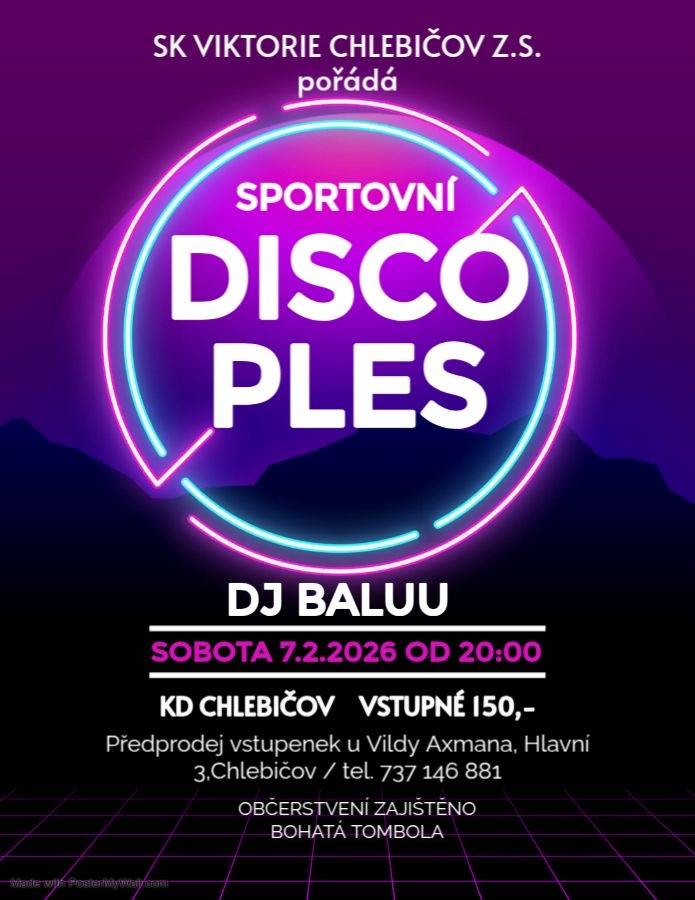 7. 2. 2026  20:00  Kulturní dům Chlebičov