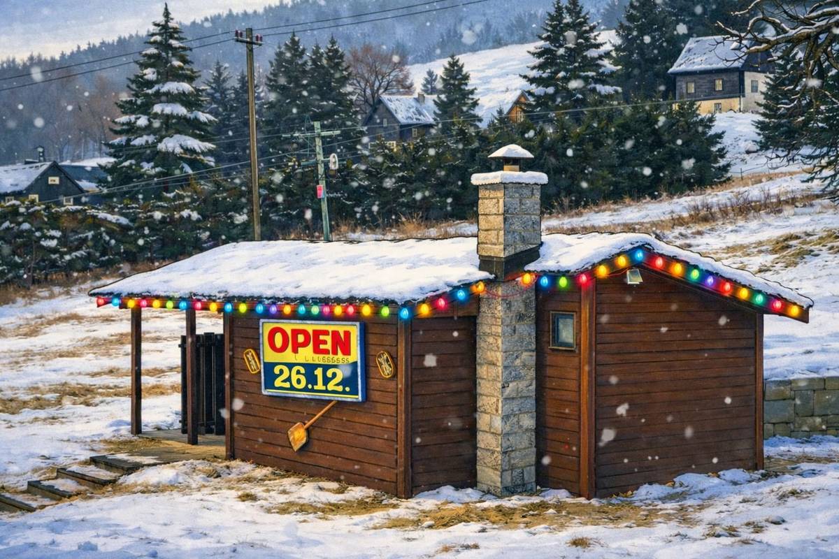 Od 26. 12. 2025 se otevírá Bufík U vleku ve zkušebním provoze, od 27. 12. 2025 vždy od 11.00 do 16.00 hodin, na Silvestra tradičně do půlnoci!     Informace čerpány z FB stránky Bufík U vleku: "Prosíme o shovívavost a pochopení ohledně omezeného sortimentu – s velkou pravděpodobností 3. 1. 2026 zase bohužel zavřeme.  Platební terminál se nám na tuto chvilku nepodařilo sehnat, ale QR platby pojedou bez problémů."