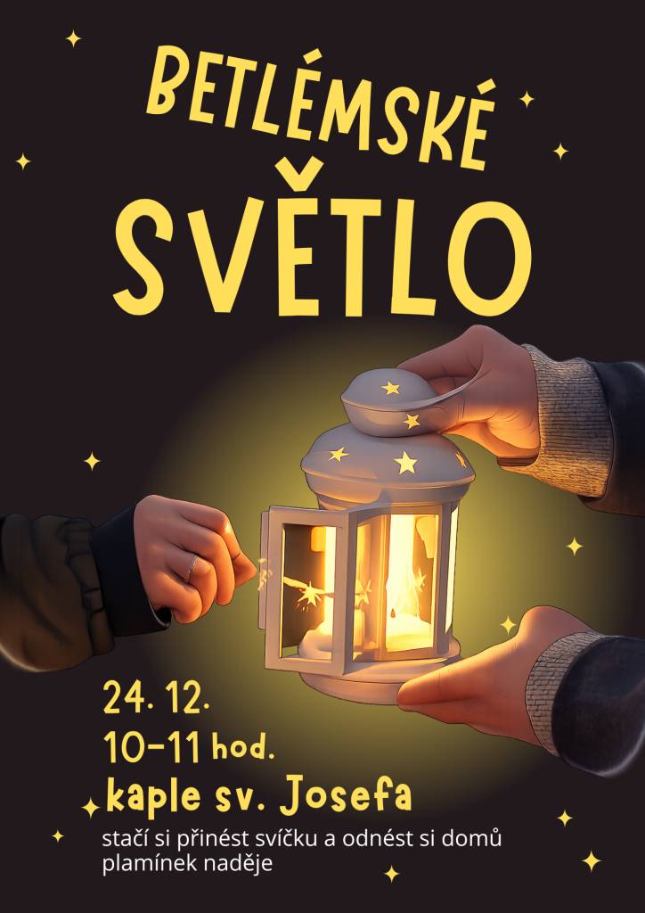 Přijďte si pro Betlémské světlo! Stačí si přinést svíčku a domů si odnesete plamínek naděje.