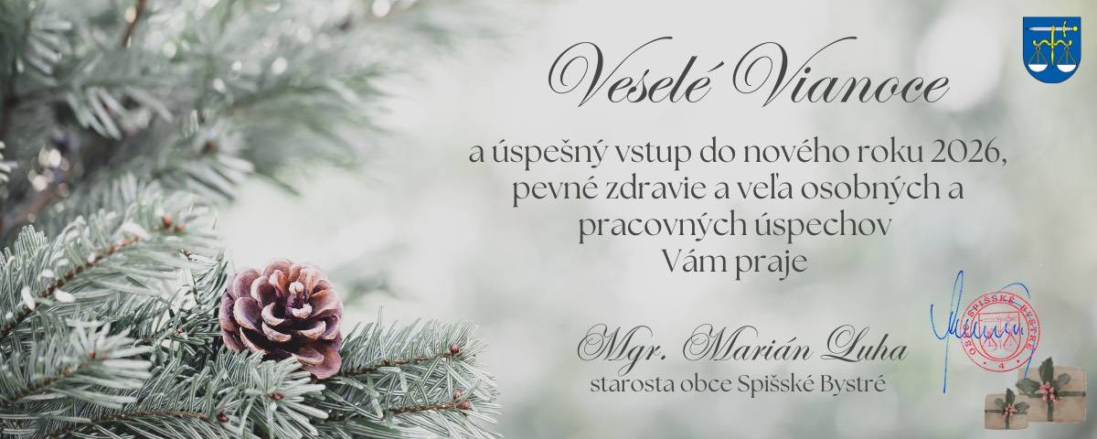 Prajeme Vám príjemné prežitie Vianoc a všetko len to najlepšie v novom roku 2026!