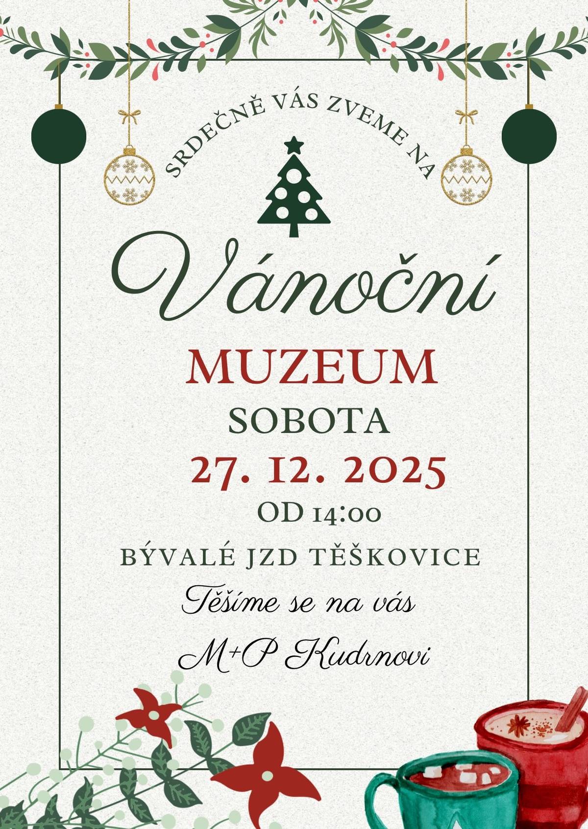 POZVÁNKA - VÁNOČNÍ MUZEUM TĚŠKOVICE