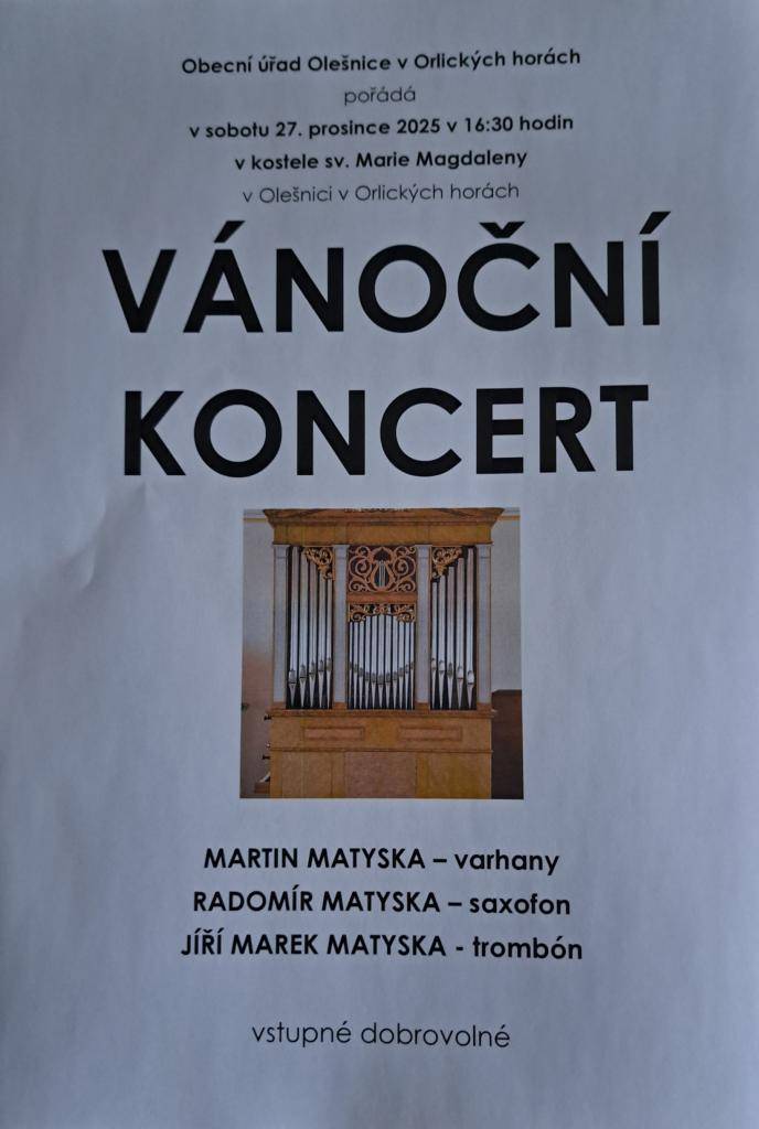 DNE 27.12.2025 OD 16.30 HODIN V KOSTELE