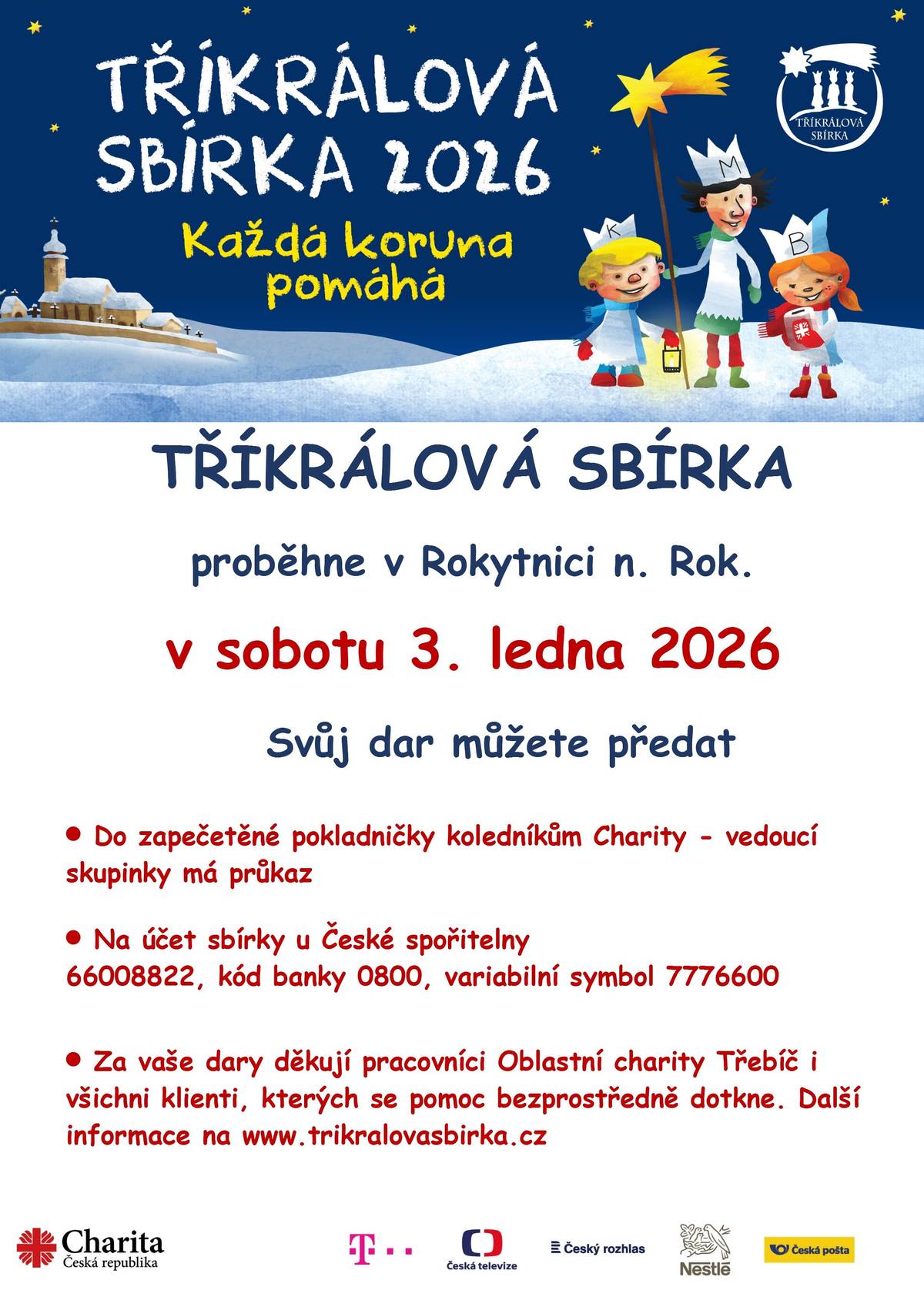 proběhne v Rokytnici n. Rok. v sobotu 3. ledna 2026.