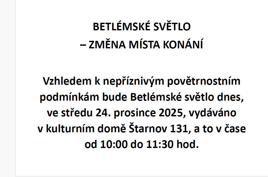 Výdej v kulturním domě Štarnov