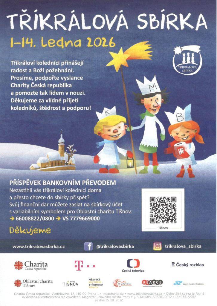 Kalendáře a svoz odpadu 2026  Tříkrálová sbírka  Smuteční oznámení