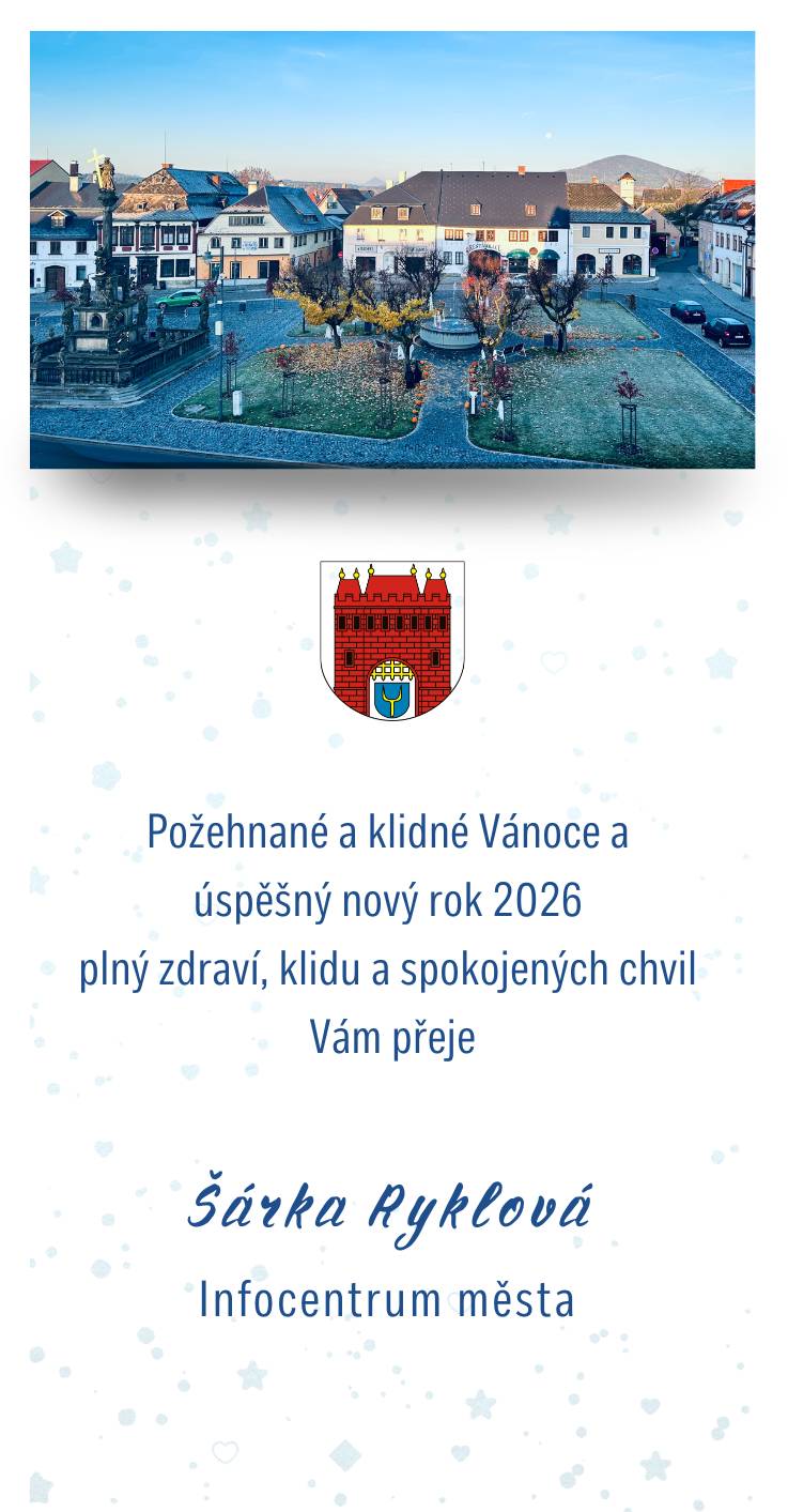Milí spoluobčané, přátelé, posíláme Vám upoutávky na připravované akce. Současně přejeme krásné poslední dny roku 2025 a šťastný vstup do nového roku 2026 ve zdraví, pohodě a s Vašimi blízkými.  Těšíme se na některých z akcí na viděnou!