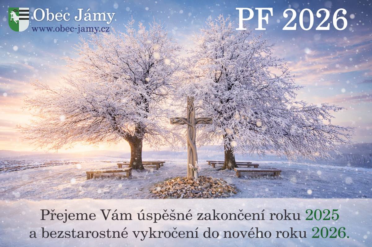 Přejeme všem spoluobčanům úspěšné zakončení roku 2025 a mnoho zdraví, pohody a spokojenosti v roce 2026.