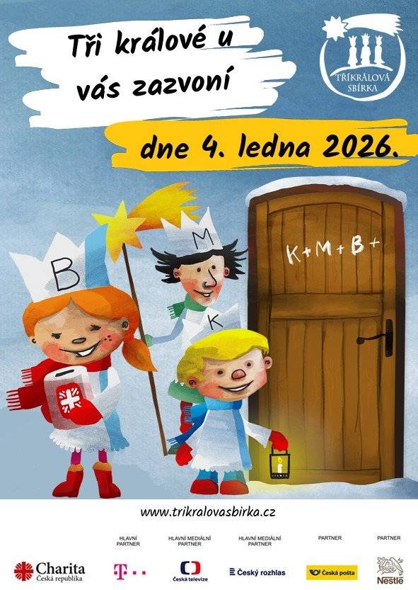 Vážení přátelé, v neděli 4.1.2026 od 13 hodin proběhne ve Vícemili Tříkrálová sbírka. Děkujeme za přispění.