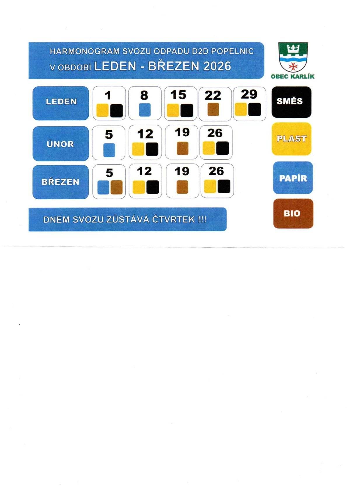 Období LEDEN - BŘEZEN 2026