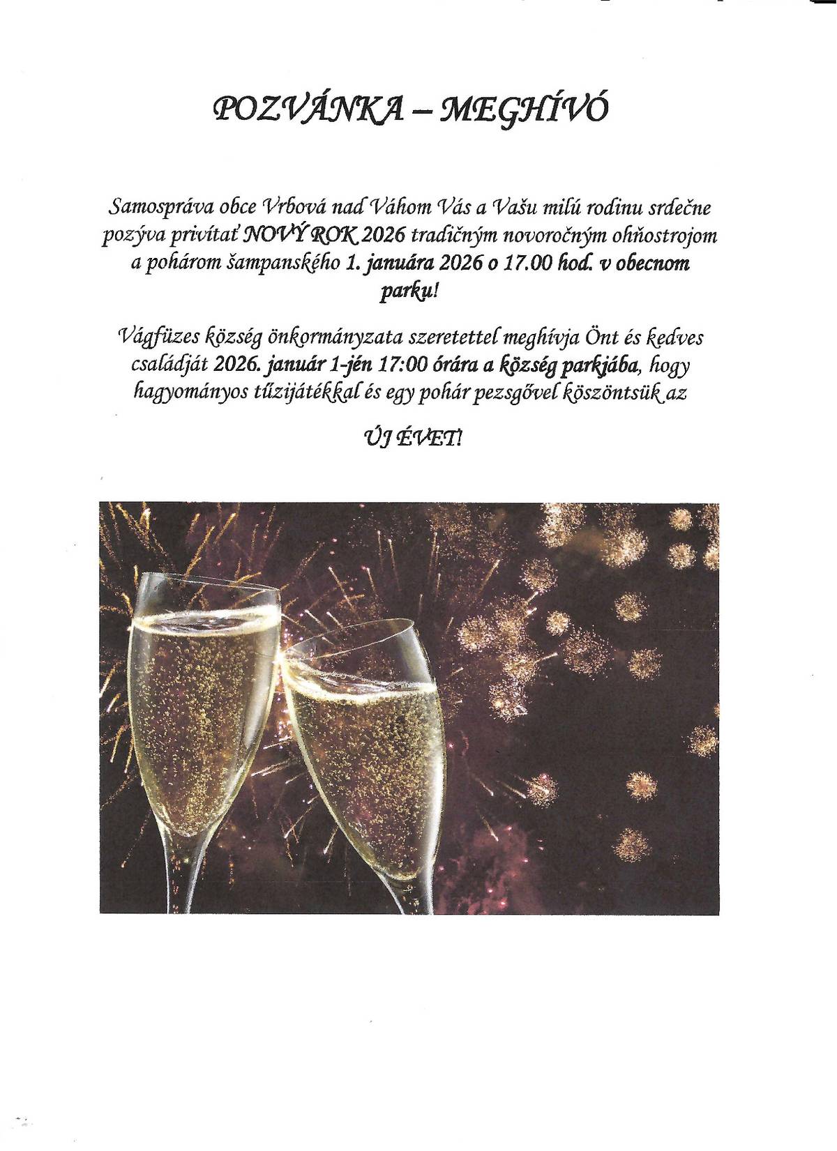 2026 január 1. 17.00 óra 1. januára 2026  o 17.00 hod.