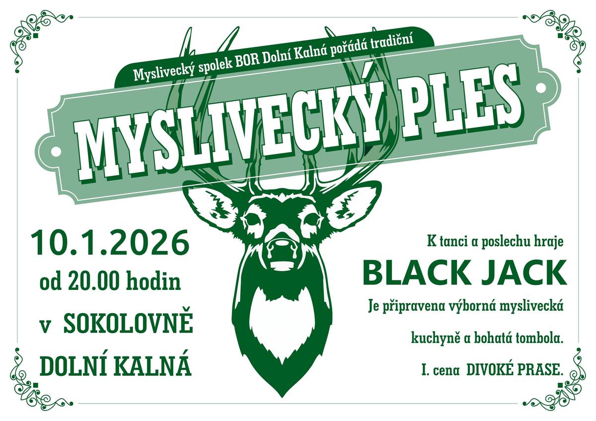Myslivecký ples v Dolní Kalné
