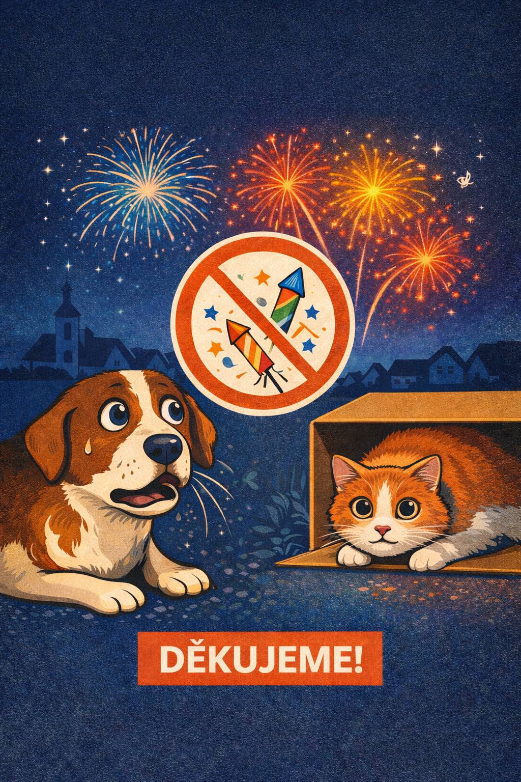 Žádáme tímto spoluobčany o ohleduplnost při oslavách příchodu nového roku. Každým rokem stojí ohňostroje život mnoha divokých i domácích zvířat. Hlasité rány jsou pro mnohé z nás stresující, zvláště pro děti a starší spoluobčany.     Pokud patříte k těm, kdo si příchod nového roku bez alespoň maličkých ohňostrojů nedokážou představit, udělejte prosím alespoň to nejmenší ke vzájemné ohleduplnosti: Odpalujte je jen v první hodině nového roku, kdy rány všichni čekají a jsou na ně připraveni. Od 1.12. je v platnosti zákaz zacházení s pyrotechnickými výrobky ve vyznačených zónách, viz odkaz.   Děkujeme za ohleduplné silvestrovské oslavy.   S přáním pevného zdraví, mnoha úspěchů a dobré nálady v roce 2026 Obec Zderaz   mapka zákazu používání -odkaz https://agrigis.gov.cz/portal/apps/instant/basic/index.html?appid=ded81b51ac6e4ea1b071ef28122f547b&fbclid=IwY2xjawOGY5ZleHRuA2FlbQIxMABzcnRjBmFwcF9pZBAyMjIwMzkxNzg4MjAwODkyCGNhbGxzaXRlATIAAR5c7NecpSVgz_tvbWOCzqH_orxXs7BYlMW7t15WpV89JteIdyuIbC7Xr2yZzw_aem_VS9BT3ypVjhWHYnxIkX2Pw