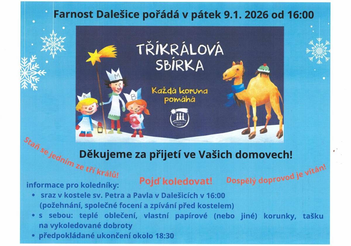 TŘÍKRÁLOVÁ SBÍRKA  9.1.2026