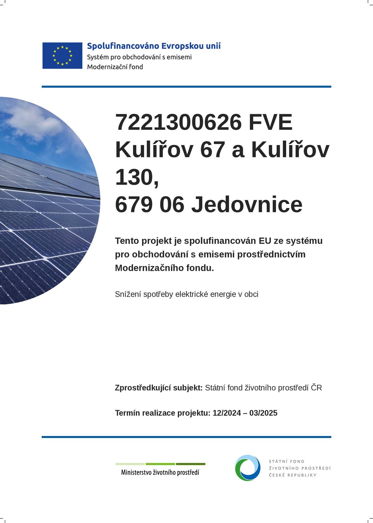 Publicita fotovoltaika Kulířov 130 a 67.