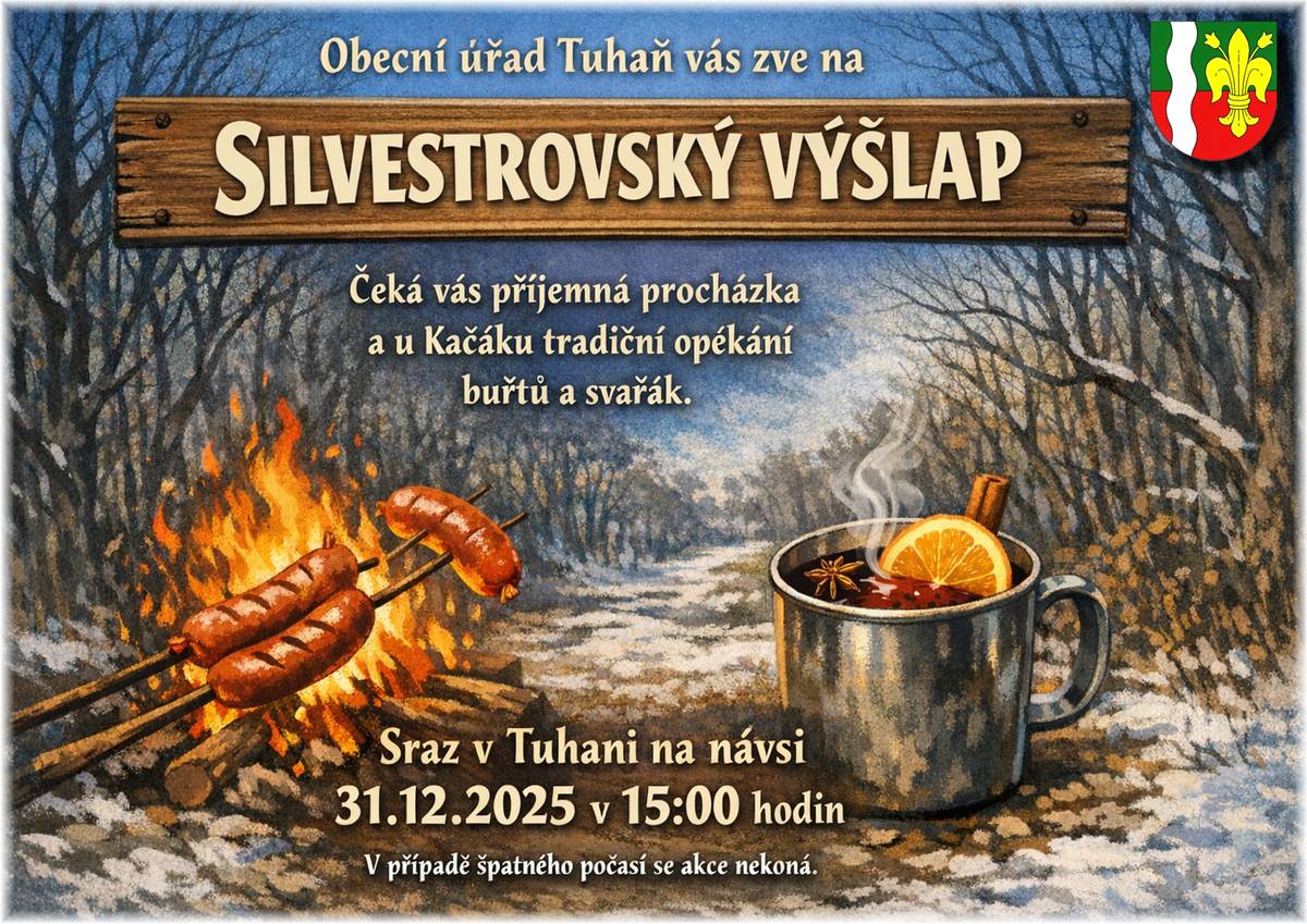Ani sněžení nás nezastaví – SILVESTROVSKÝ VÝŠLAP proběhne dle plánu. Na Kačáku bude tradiční opékání buřtů, svařák a pro děti teplý čaj.