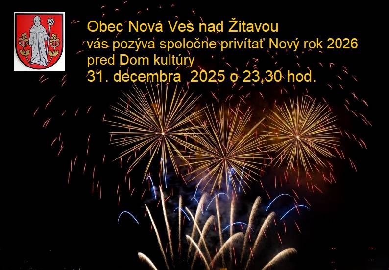 Pozývame vás privítať príchod Nového roku 2026 pred Dom kultúry