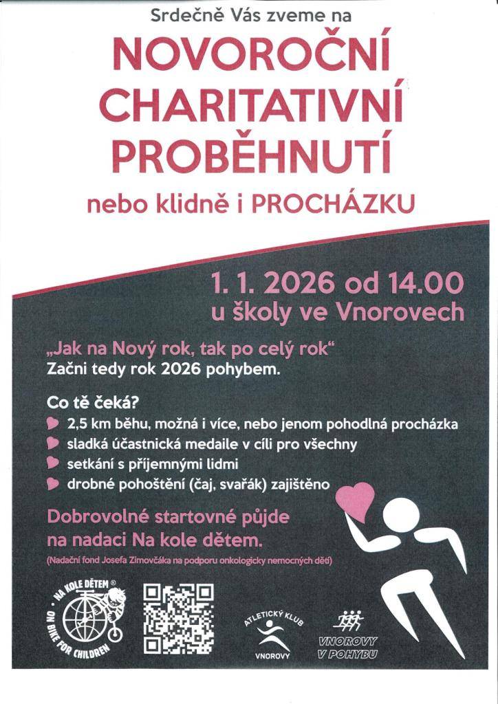 1.1.2026 od 14.00 hodin u Základní školy Vnorovy