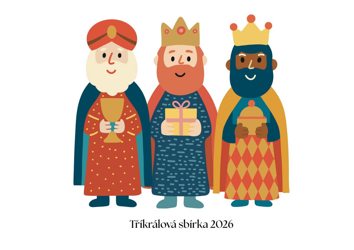 Vážení spoluobčané, tradiční Tříkrálová sbírka bude probíhat v naší obci v neděli 11.1.2026 od 9 hodin. Těšíme se na vás! K+M+B.