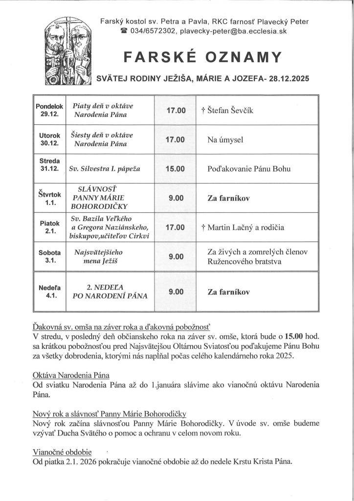 od 29.12.2025 do 4.1.2026