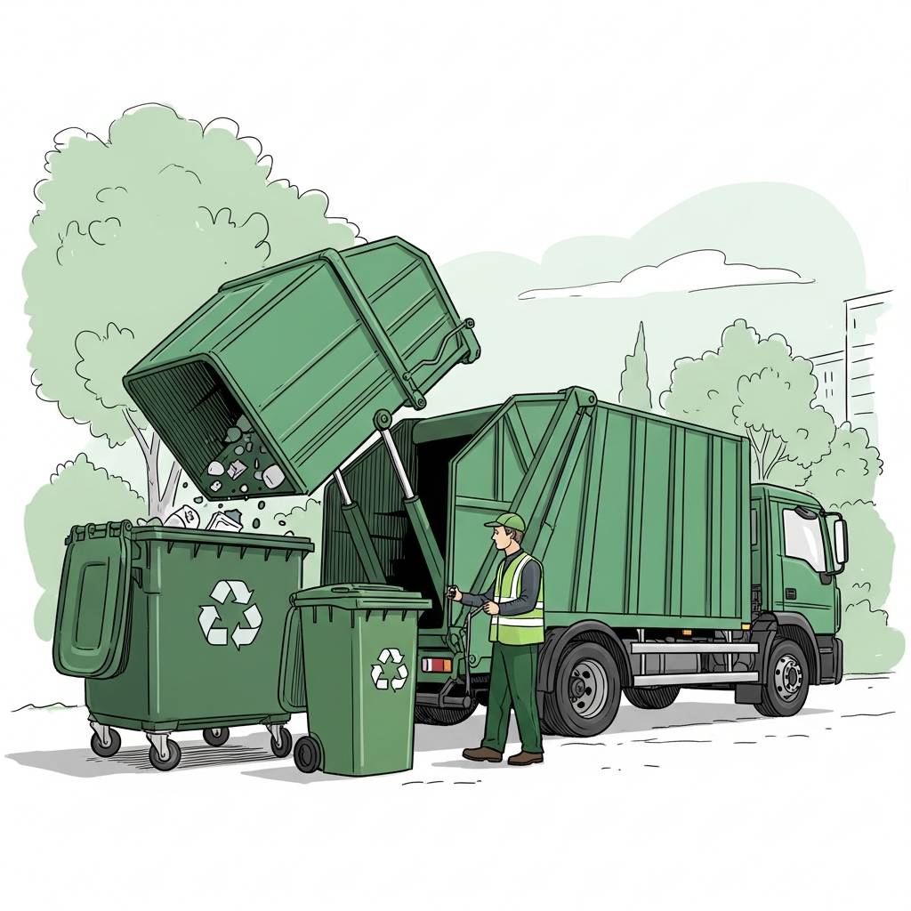 Kalendář svozu odpadů pro rok 2026, který zahrnuje termíny pro všechny typy odpadů.