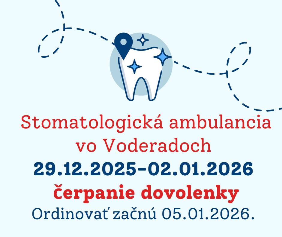 Dovolenka od 29.12.2025 do 02.01.2026.
