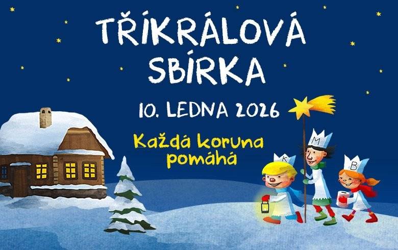 Tříkrálová sbírka proběhne v Dolní Rožínce a Horní Rozsíčce v sobotu 10. ledna 2026.