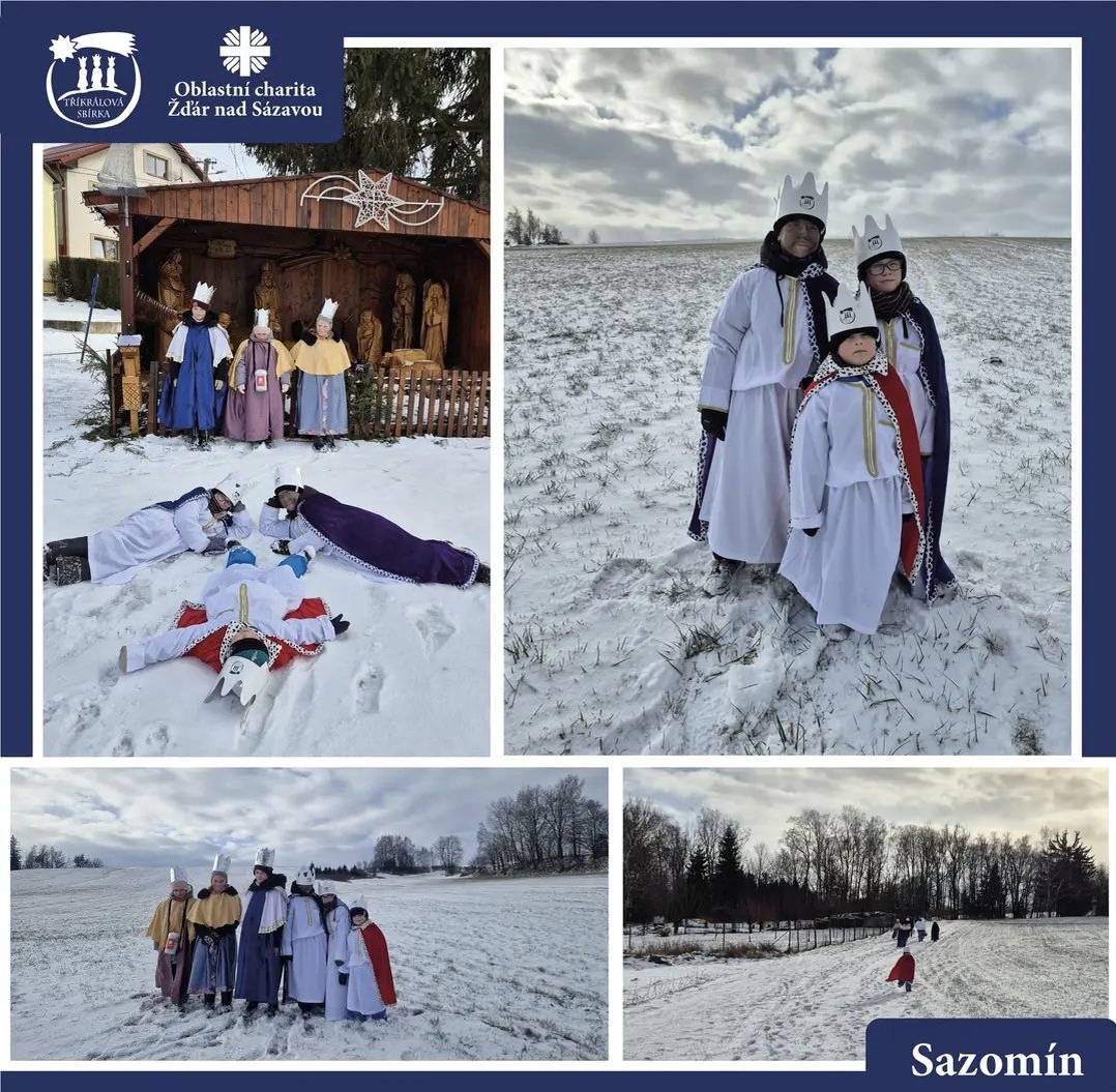 Vazeni obcane, v sobotu 3.1.2026 od 9:00 hod. se v nasi obci uskutecni Trikralova sbirka. V pripade, ze byste chteli podporit Charitu Zdar nad Sazavou bezhotovostne muzete - vice info na: www.zdar.charita.cz. Dekujeme.