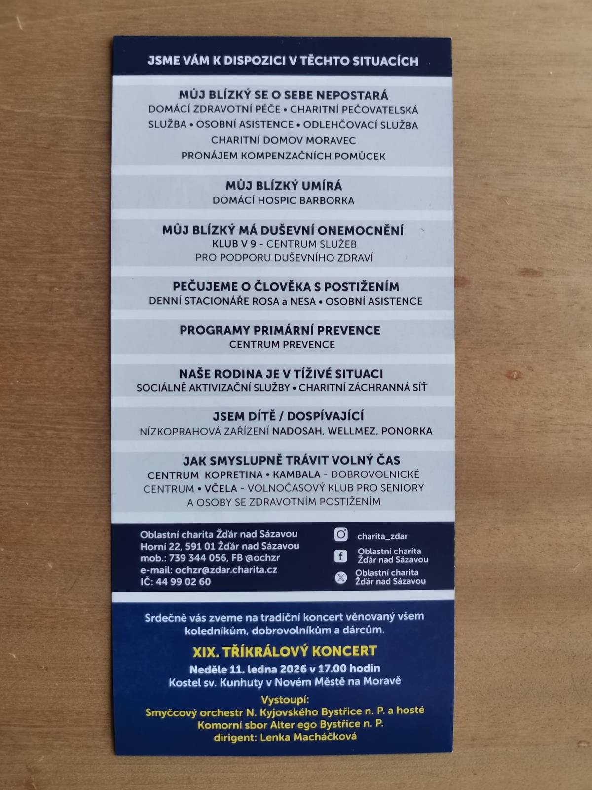 1) Žádáme občany, aby pro vyúčtování vodného a také stočného za rok 2025 nahlásili do úterý 6. ledna stavy všech svých vodoměrů, a to e-mailem na obec@obecrecice.cz, písemně do dopisní schránky obecního úřadu, telefonem na 566 673 359 nebo mobilem na 776 061 080 – je možné zaslat fotografii přes aplikace WhatsApp či Messenger. Děkujeme. 2) Zítra v dopoledních hodinách se v naší obci uskuteční tříkrálová sbírka.