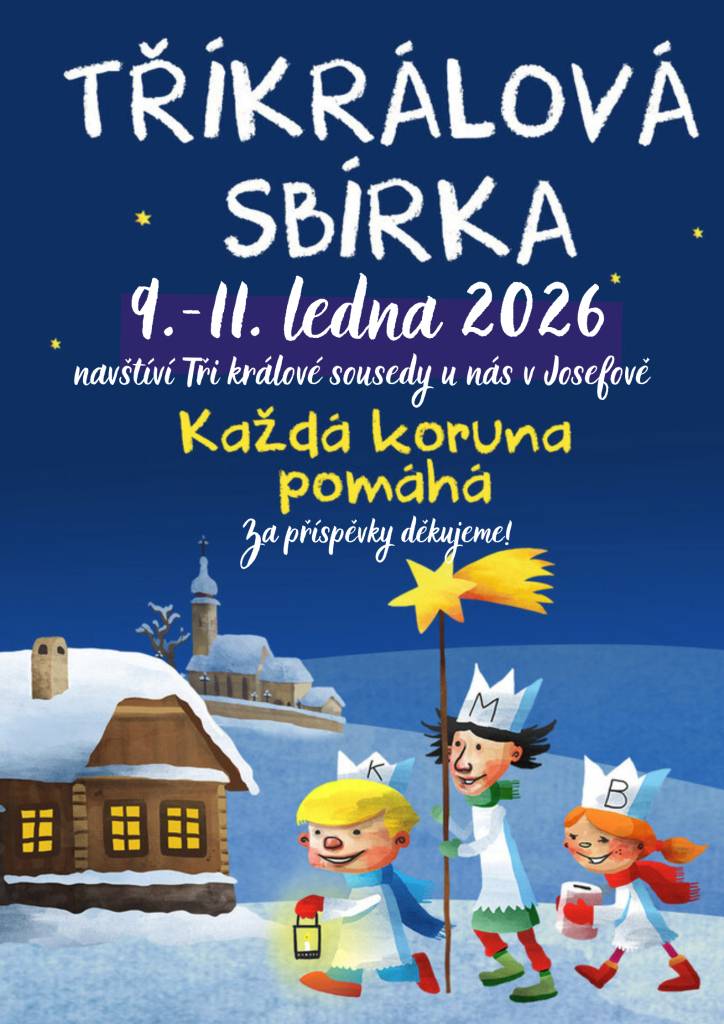 I letos proběhne v Josefově tradiční Tříkrálová sbírka.