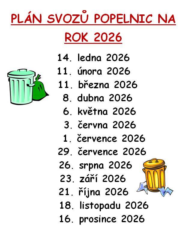 Plán svozu popelnic 2026