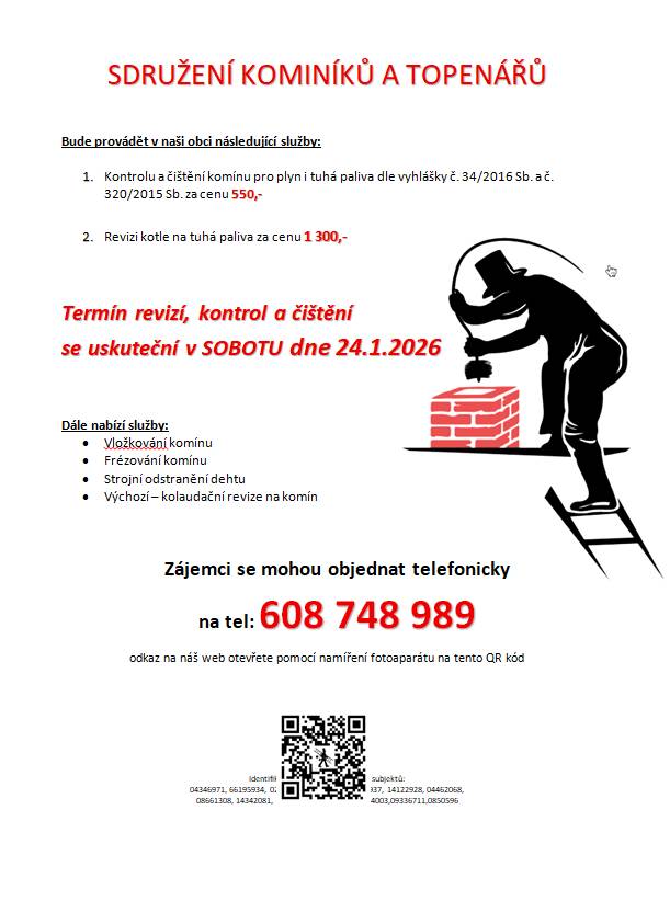 Nutno se objednat na tel. 608 748 989