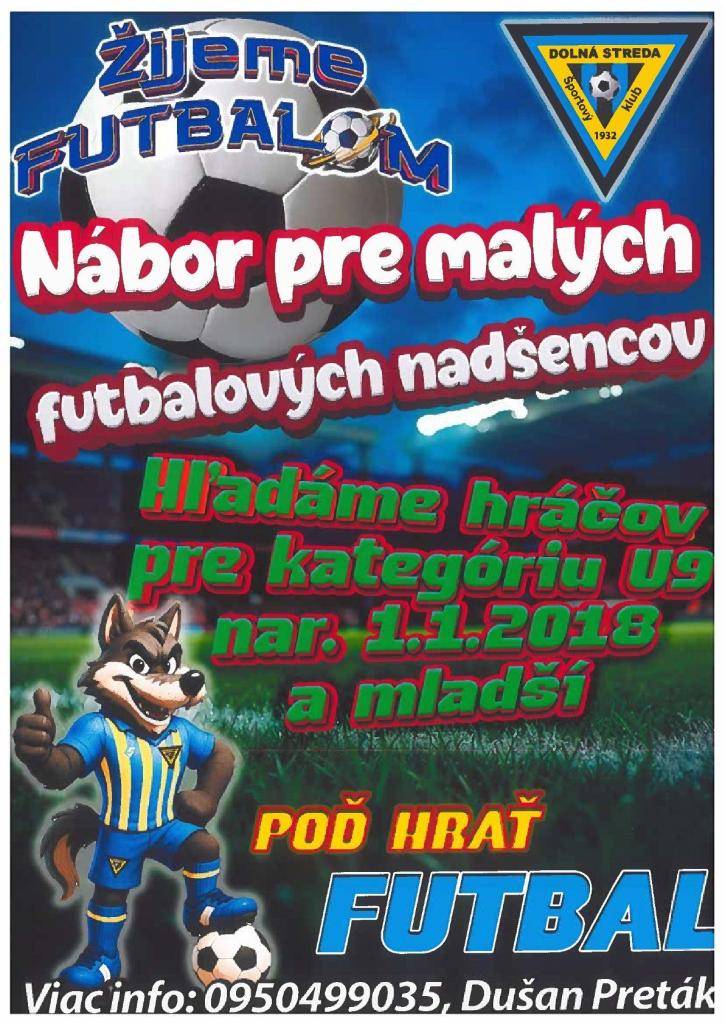 Nábor pre malých futbalových nadšencov