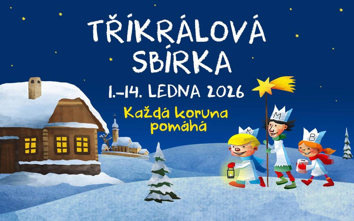 Tříkráloví koledníci navštíví vaše domácnosti v sobotu 10. ledna 2026 od 9.00 hodin.