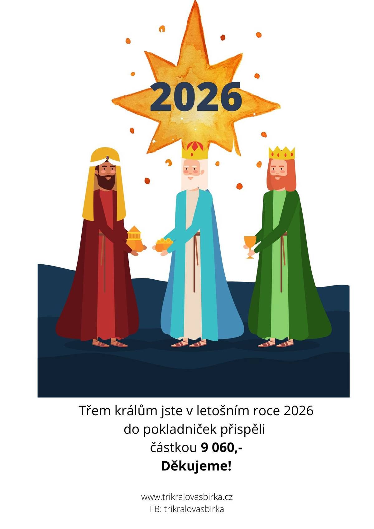 Tříkrálová sbírka 2026 v Kosoříně