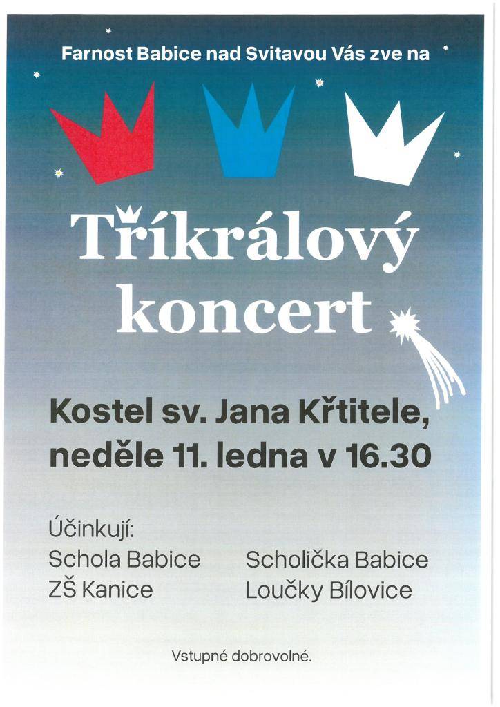 Kostel sv. Jana Křtitele neděle 11.01.2026 v 16:30