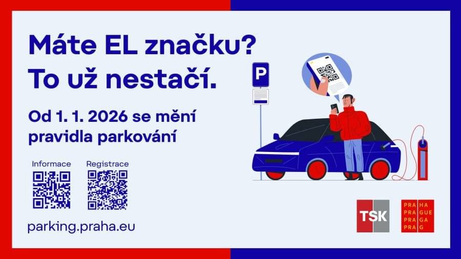 Vážení sousedé, upozorňujeme, že 1. ledna 2026 skončilo bezplatné parkování vozidel s registrační značkou ze série EL (nízkoemisních vozidel, zejména tzv. hybridů). Parkování v zónách je nyní zpoplatněno pro všechna vozidla. Od tohoto data je zároveň možné získat 50% slevu na dlouhodobé a krátkodobé parkování vozidel bezemisních, tedy těch, která jsou výhradně na elektrický pohon/vodík. Pro uplatnění slevy je důležité, aby bylo vozidlo registrováno — odešlete požadavek na Registraci vozidla, poté se přihlaste do Klientské zóny a požádejte o parkovací oprávnění standardním způsobem.   Pozor – vozidla registrovaná v ČR s datem do 19. 11. 2025 registrovat nemusíte. Více informací naleznete webu parking.praha.eu. Vaše Praha 3