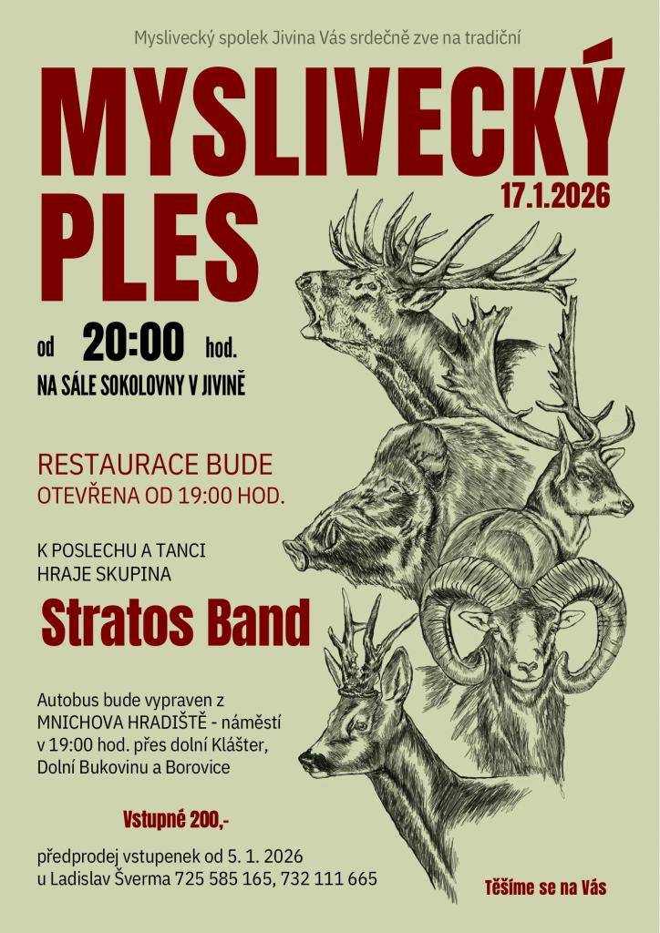 Myslivecký ples 17.1.2026
