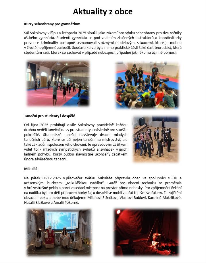 Aktuality z obce