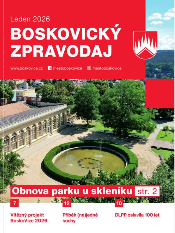 Přečtěte si elektronickou verzi Boskovického zpravodaje na měsíc leden 2026. Tištěné vydání bude i nadále doručováno do poštovních schránek všech domácností ve městě.