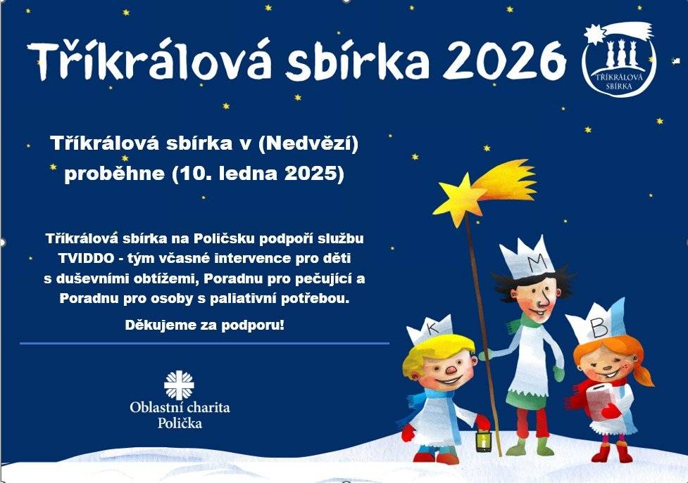 Začátek sbírky v sobotu 10.1.2026 v 9 hodi