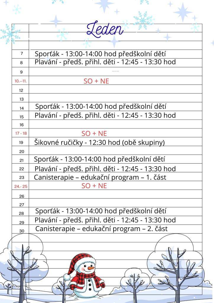 akce v MŠ lede
